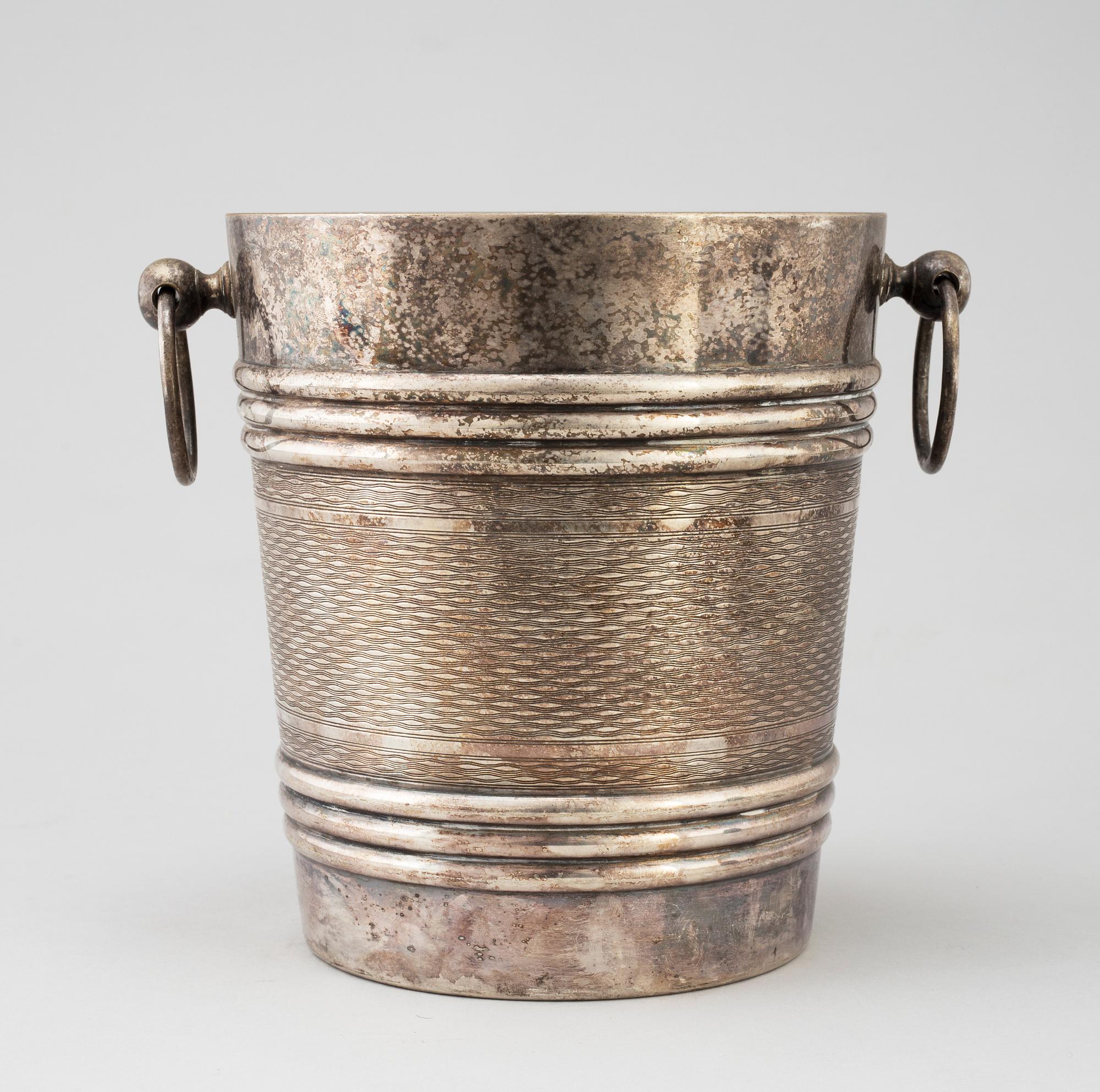 A first half of the 20th century silver plated champagne cooler.