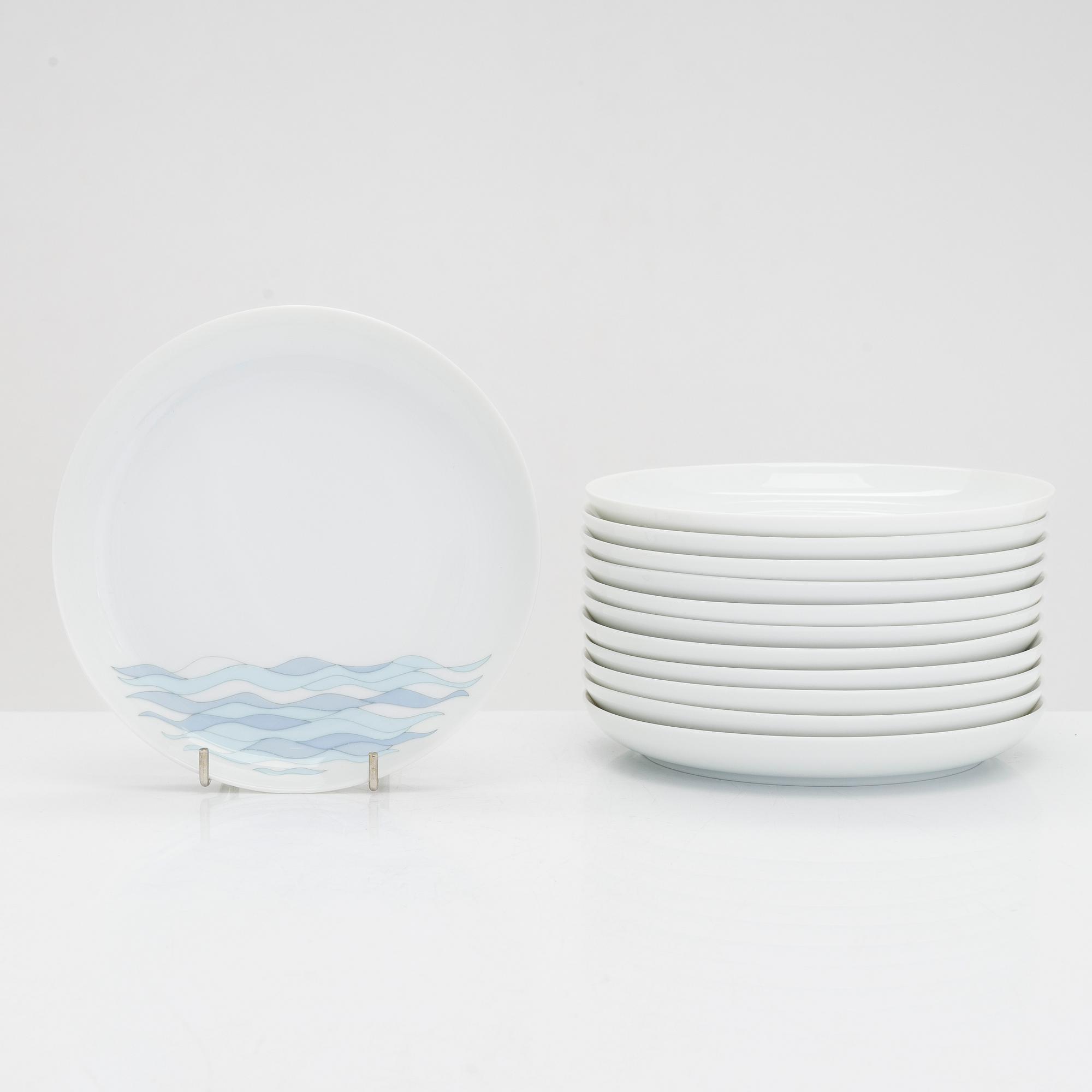 Tapio Wirkkala & Rut Bryk, a 27-piece 'Aquarius' tea/ coffee set for Rosenthal Studio-Linie, Germany 1983-84.