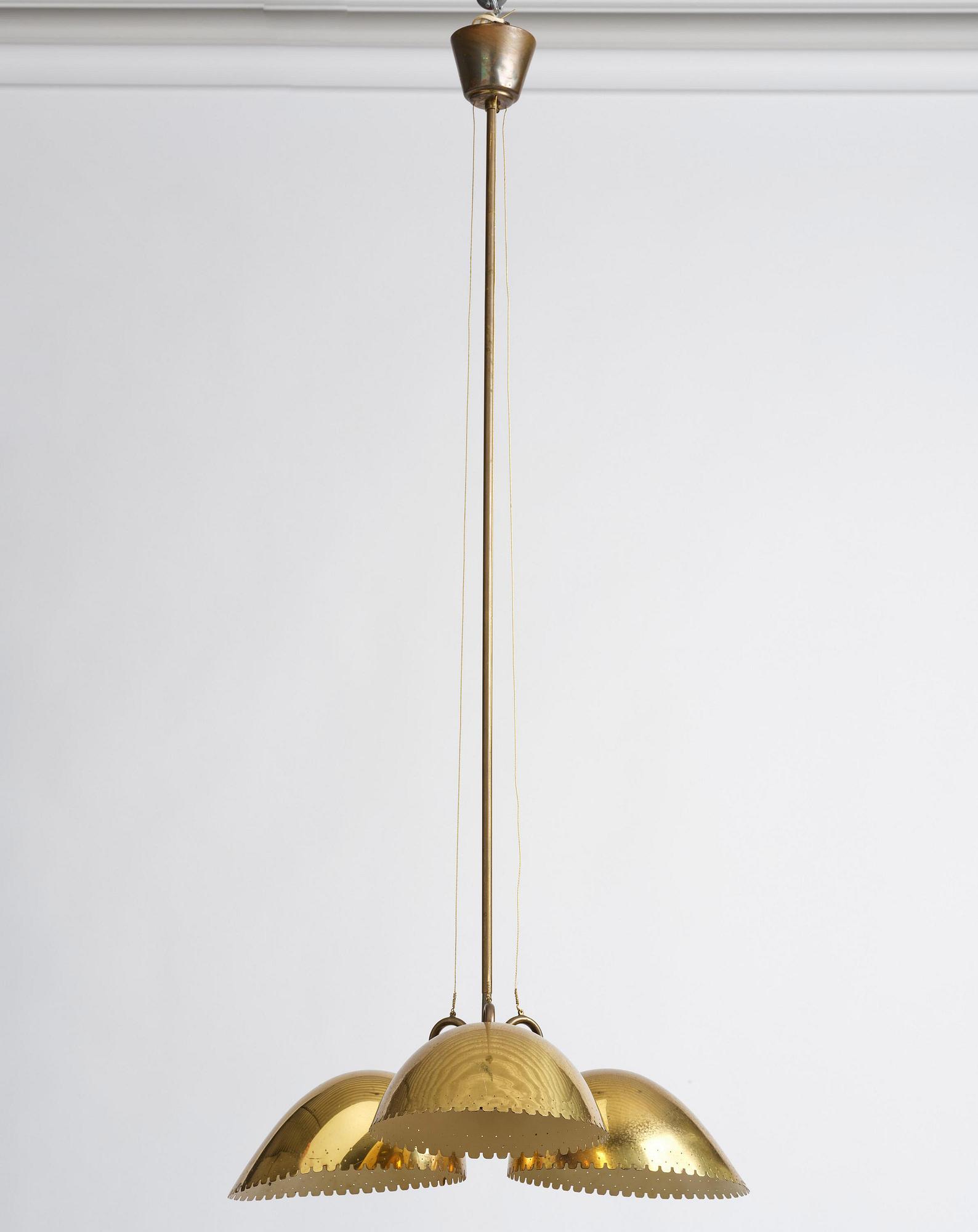 Harald Notini, taklampa, modell "11894", Arvid Böhlmarks Lampfabrik, Stockholm, 1950-tal.