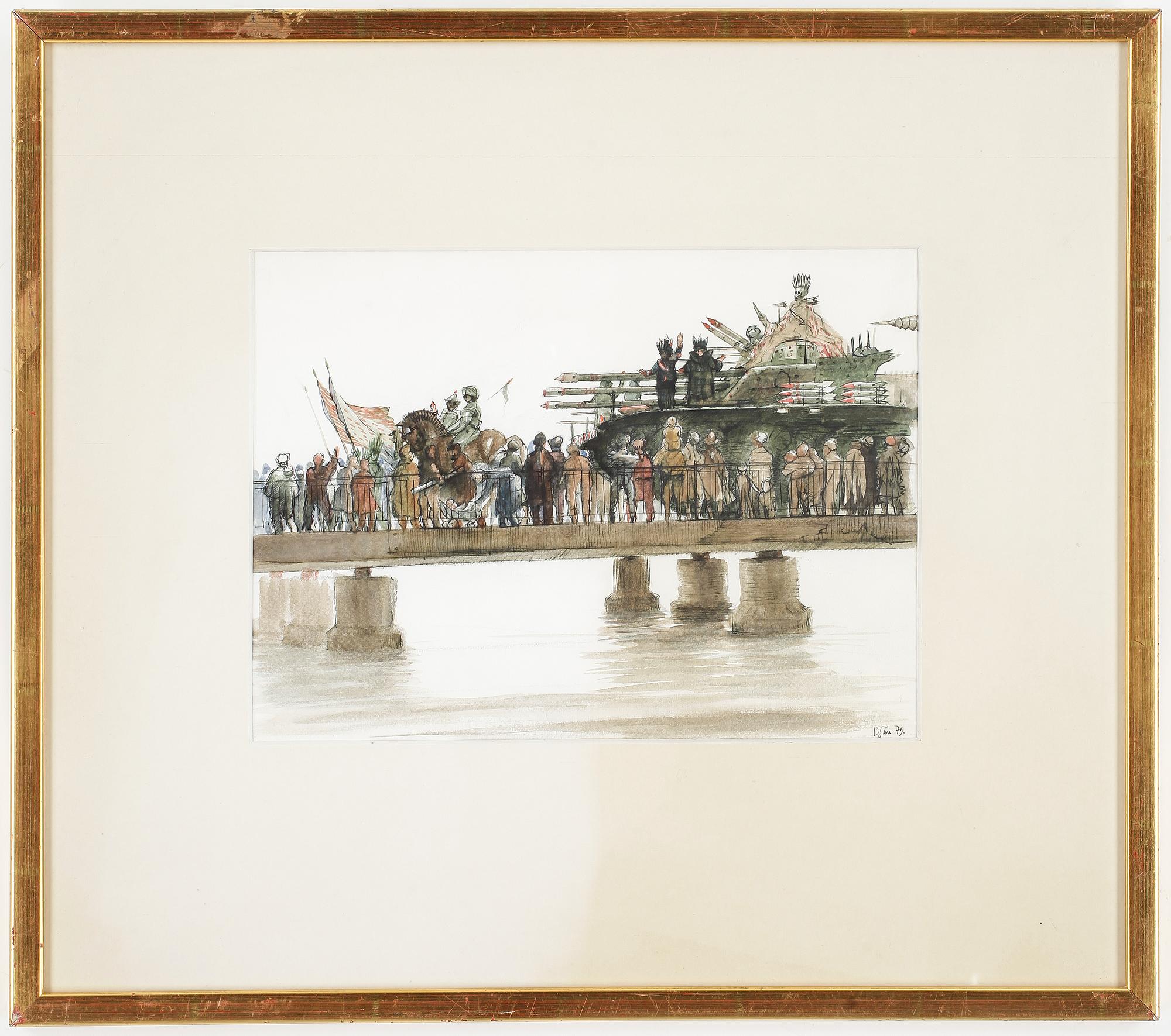 BJÖRN BRUSEWITZ, akvarell, signerad samt daterad 79.