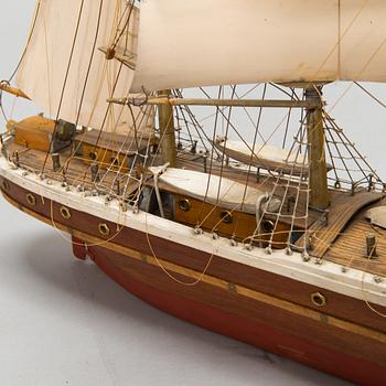 Model ship, a mid-20th century four-masted barque,