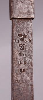 ALNSMÅTT, samt BATONG, 1736 resp 1800/1900-tal.