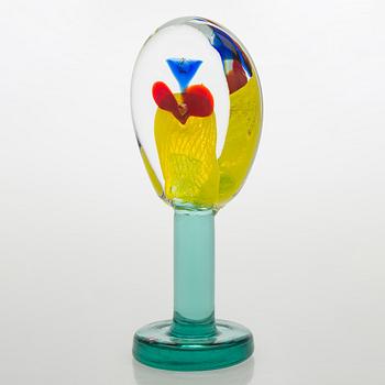 Oiva Toikka, skulptur, "Lollipop", signerad Oiva Toikka, Nuutajärvi 2004 181/200.