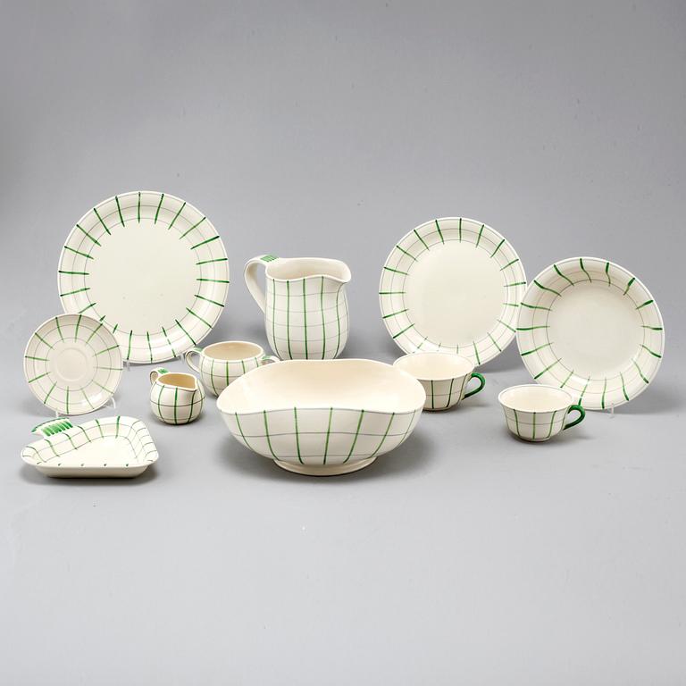 An earthenware tableware set of 62 pcs, 'Spaljé', designed by Wilhelm Kåge for Gustavsberg, around mid 20th century.