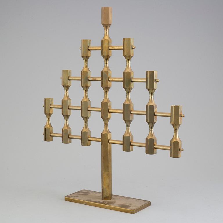 A brass candelabrum from Gusum Metallslöjd.