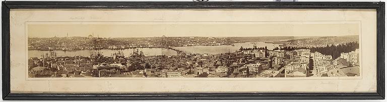 A pair of topographical photographs of Istanbul, Turkey, late 19th Century.