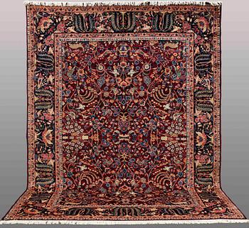 A carpet Figural Shahraza, ca 343 x 252 cm.