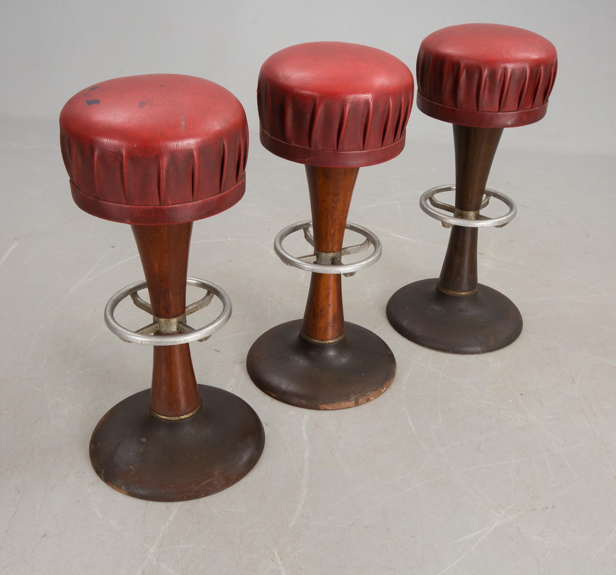 BARSTOLAR, 3 st, 1900-talets mitt.