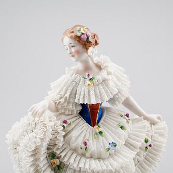 FIGUR, porslin, Sitzendorf, Tyskland, 1900-talets första hälft.
