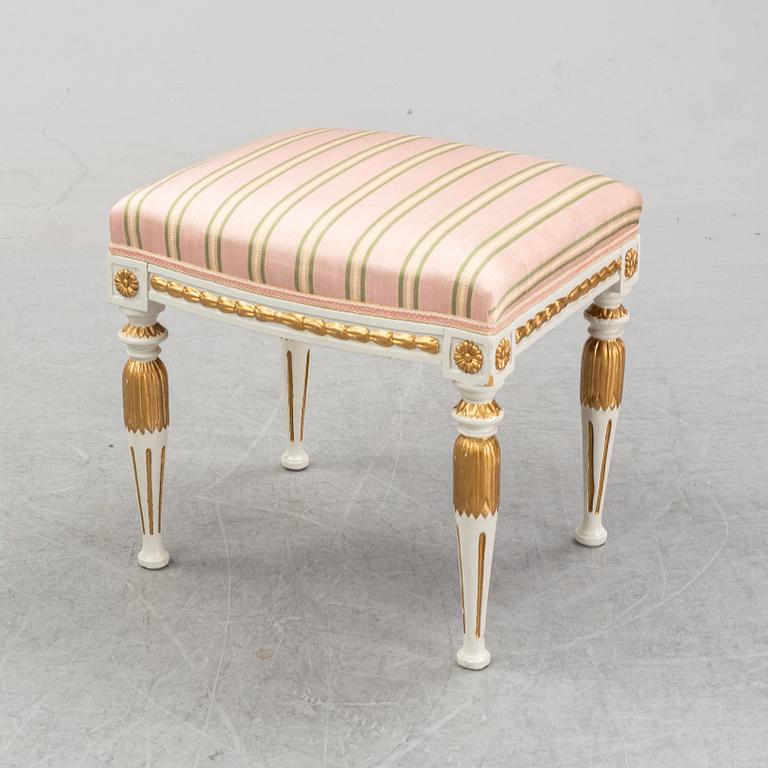 A Gustavian stool, end of the 18th Century.