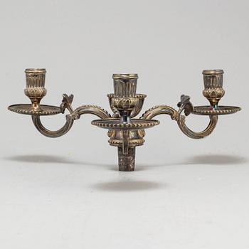 Two Gustavian 18th century candlesticks, probably Swedish.