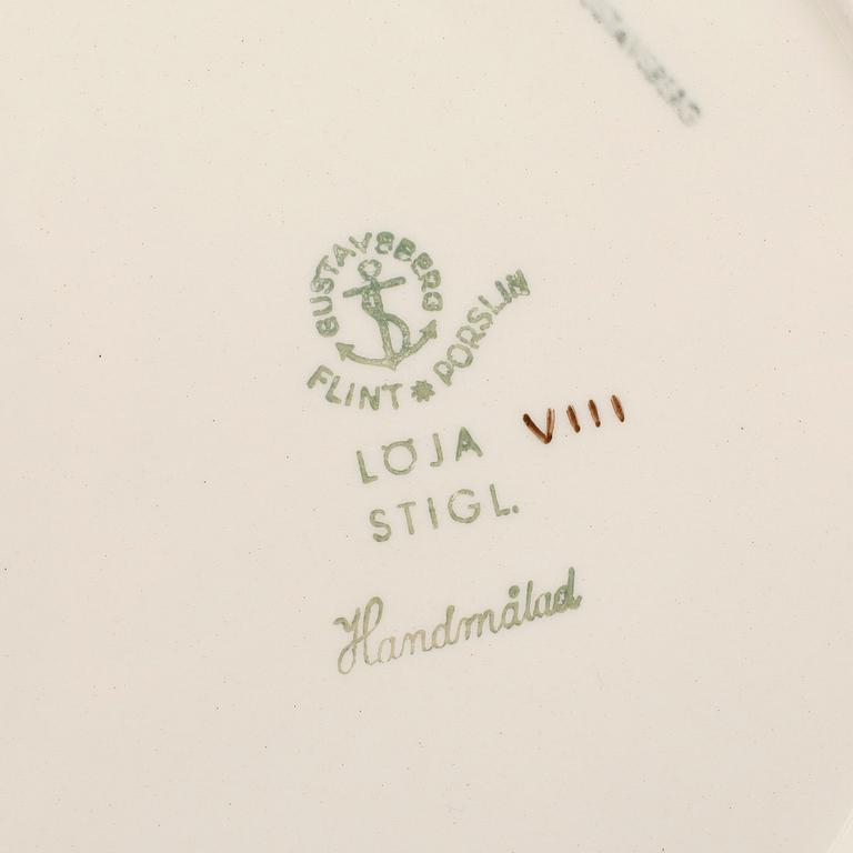 A set of twelve Stig Lindberg 'Löja' creamware plates, Gustavsberg 1948-62.