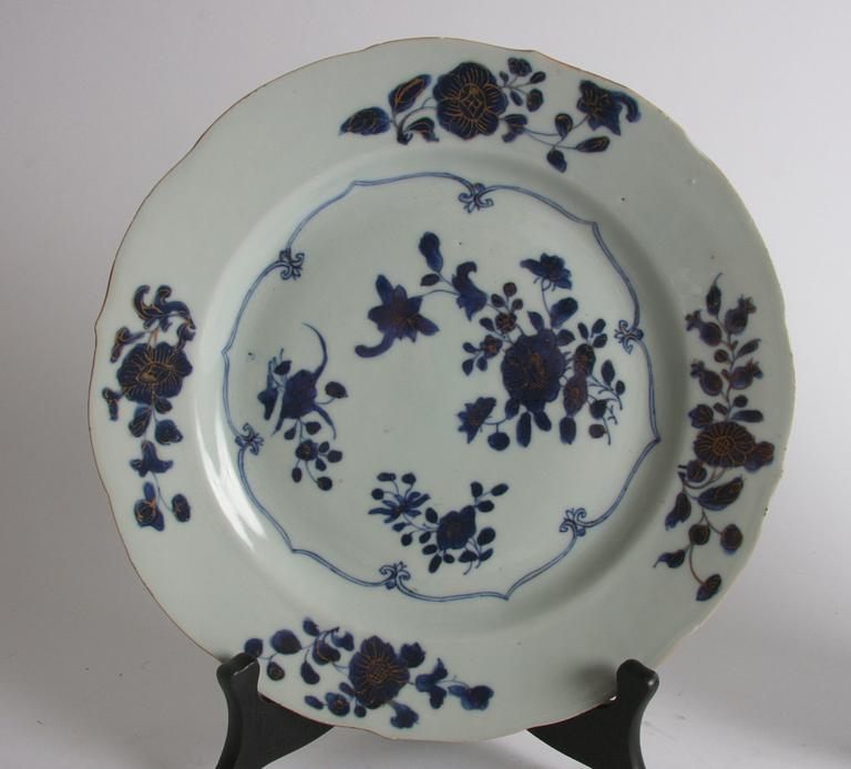 TALLRIKAR, ett par, porslin, Kina, 1700-tal.