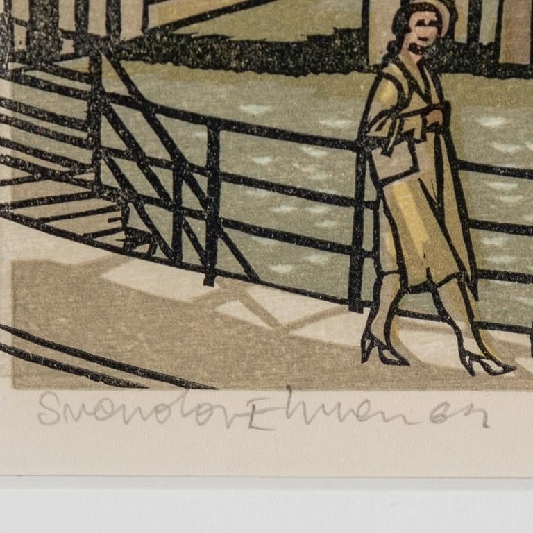 SVENOLOV EHRÉN, lithograph in colours, 1964, signed 41/150.
