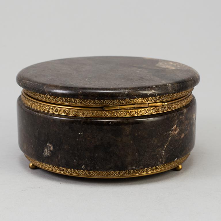A 20th century stone box.