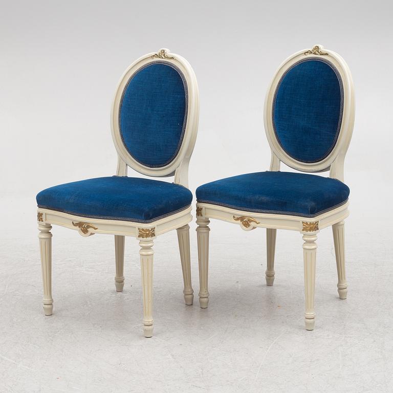 Matgrupp, 9 delar, 1900-talets senare del. Gustaviansk stil.