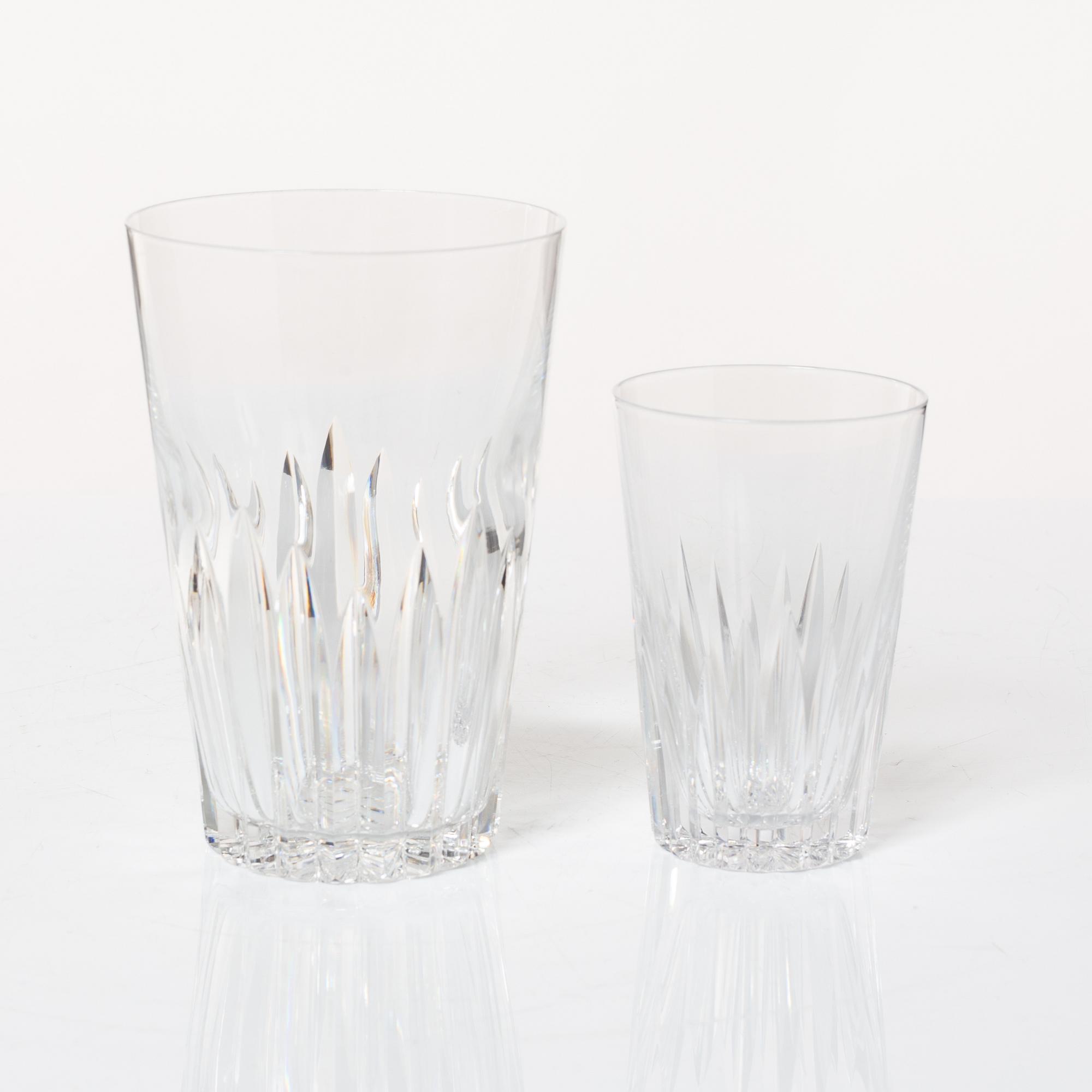 Fritz Kallenberg, a 108-piece 'Pyramid' glass service, Kosta Boda, Sweden, 20th Century.