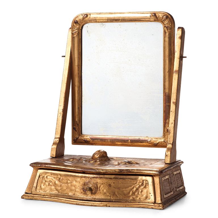 A late Gustavian table mirror by Carl Corssar (active in Stockholm 1791-1816).