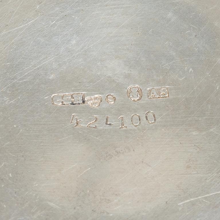 Three silver beakers, including CG Hallberg, Stockholm, 1927.