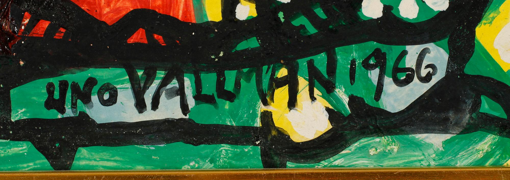 UNO VALLMAN, olja på pannå, signerad och daterad 1966.