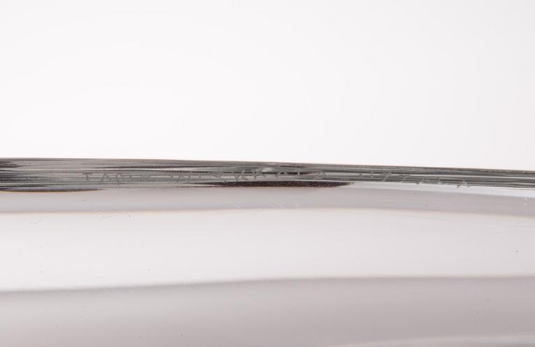 A piece of art glass model 3359, 3859, signed Tapio Wirkkala Iittala. Late 1950s.