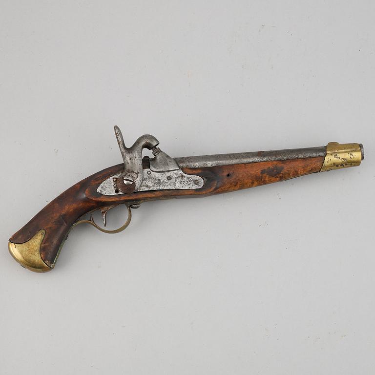 A Swedish rifled percussion pistol 1820-57 pattern.