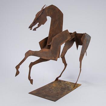 JEAN-LOUIS SAUVAT, skulptur, rostmetall, signerad.