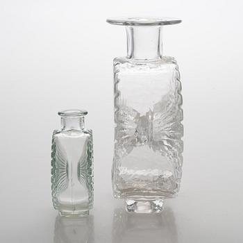 Helena Tynell, Two Sun bottles for Riihimäen Lasi Oy. In production 1964-1974.