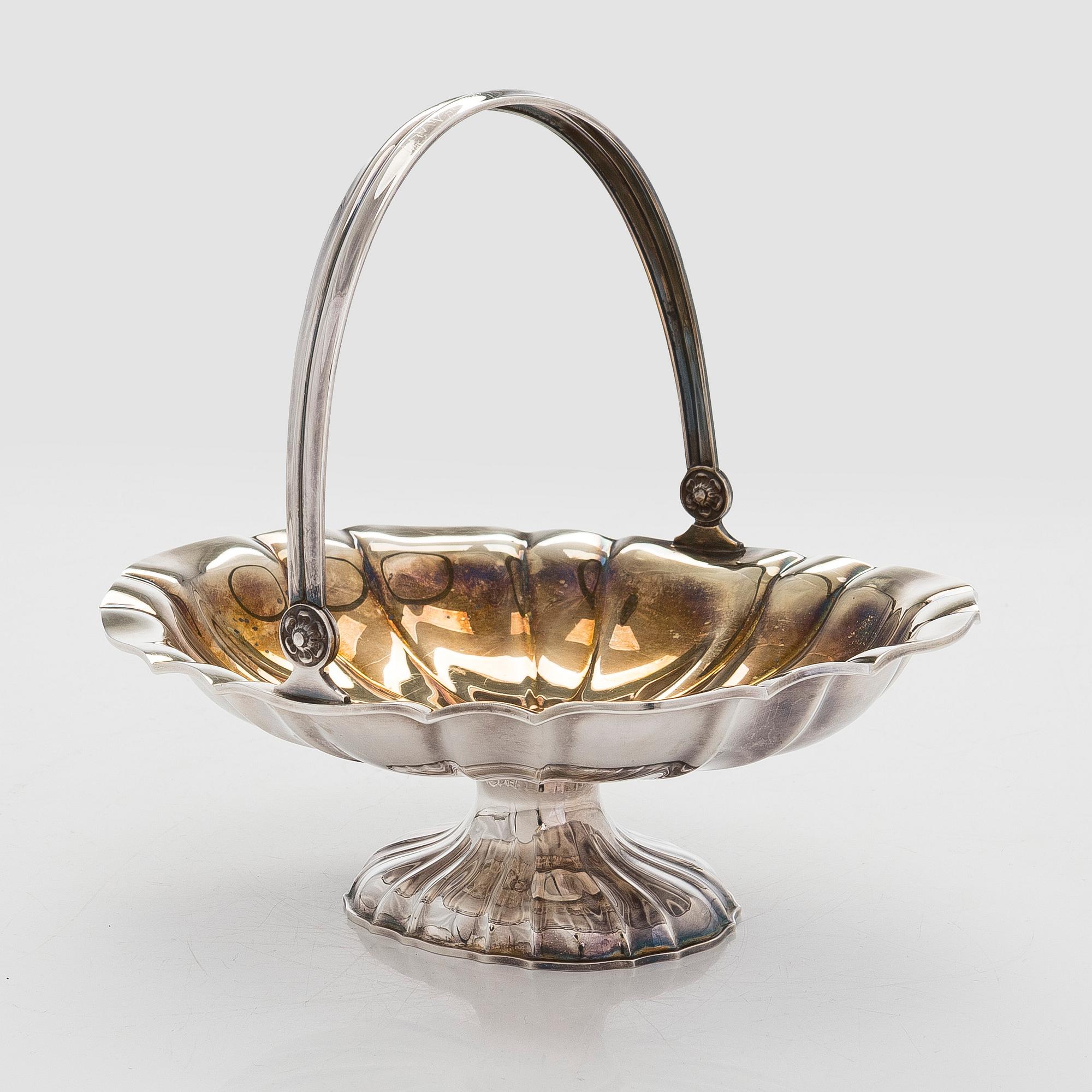 A silver parcel-gilt sweetmeat basket, Kultakeskus, Hämeenlinna 1956.