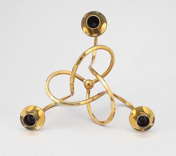 KANDELABER, mässing, "Vänskapsknuten", Josef Frank, Firma Svenskt Tenn, 2000-tal.