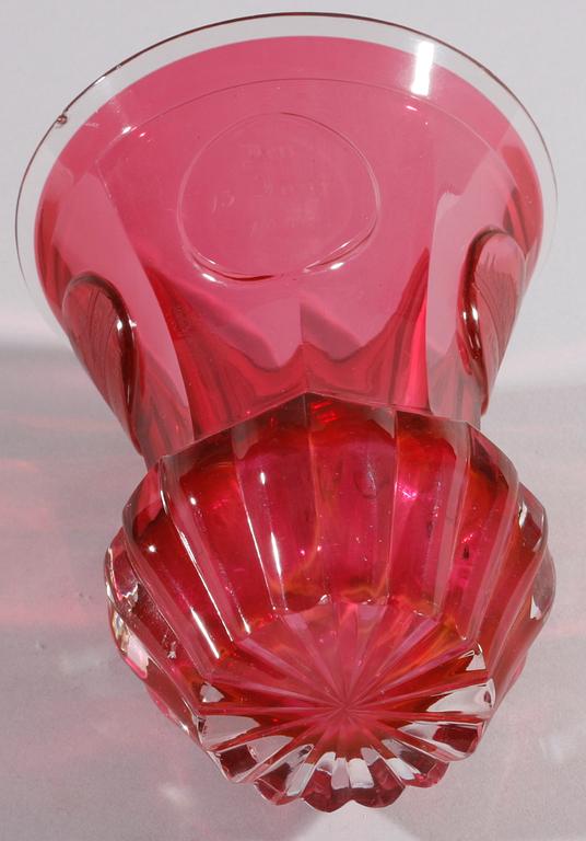 KANNA samt BÄGARE, glas. 1800/1900-tal.