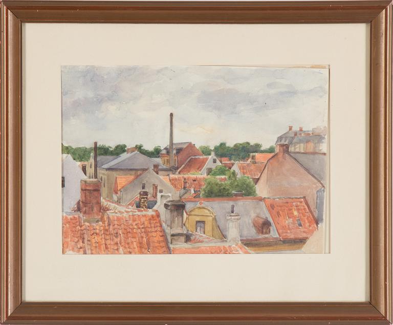 BRUNO HOPPE, water colour, not signed, certificate verso.