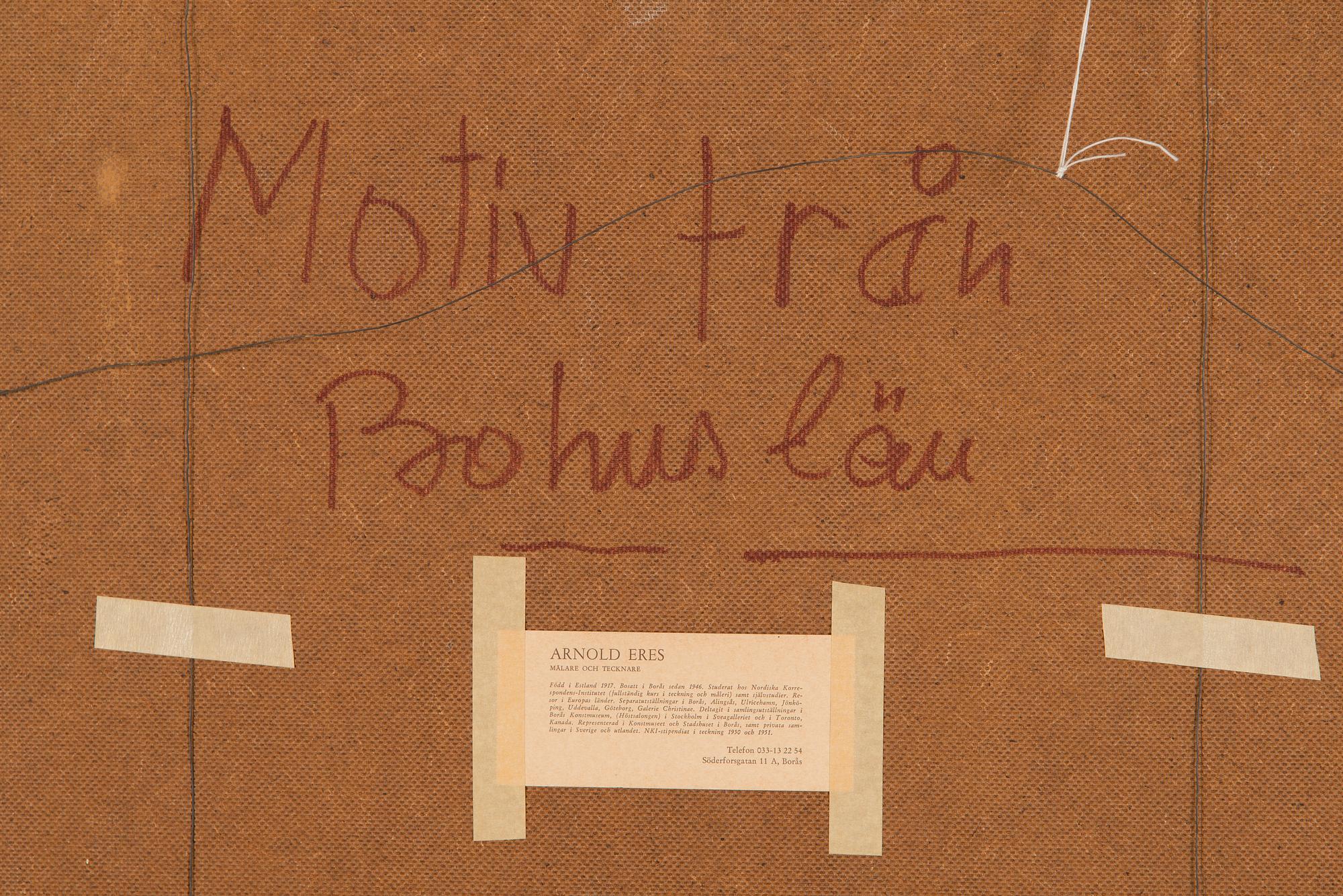 Arnold Eres, Aihe Bohuslänistä.