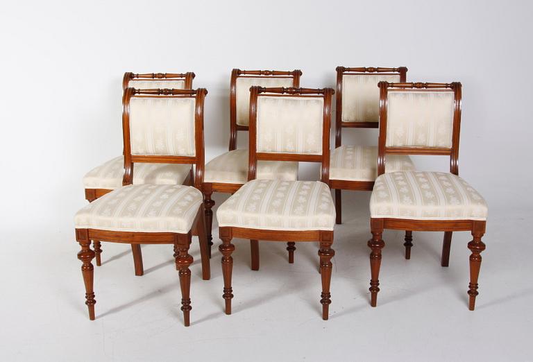 STOLAR, 6 st. Senempire, 1800-talets senare hälft.