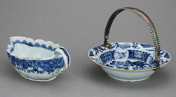 SÅSSNIPA och FAT, porslin, Kina, Qingdynastin, 1700-tal.