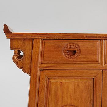 A Chinese hardwood cabinet, second half of the 20th century.