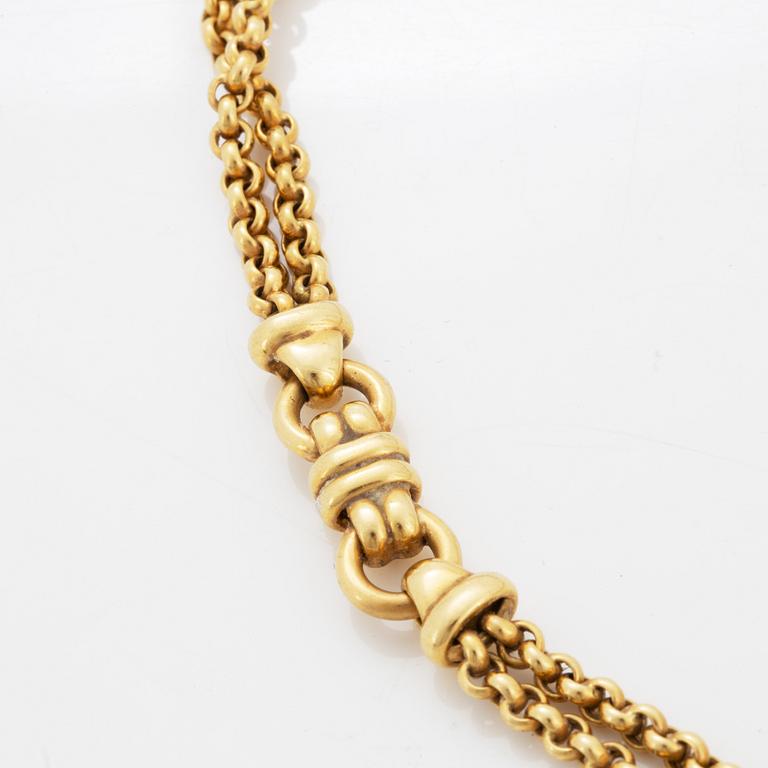 Halslänk/armband 18K guld.
