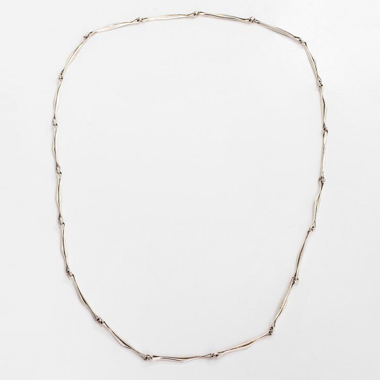 Björn Weckström, a sterling silver necklace 'Rays' for Lapponia 1975.