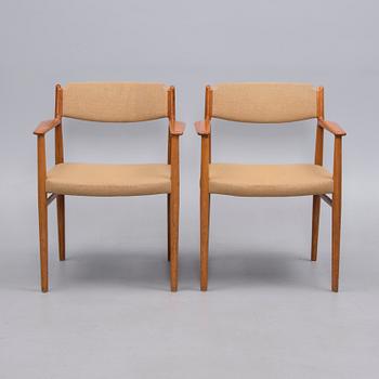 KARMSTOLAR, ett par, Arne Vodder, Sibast furniture, Danmark, 1960-tal.