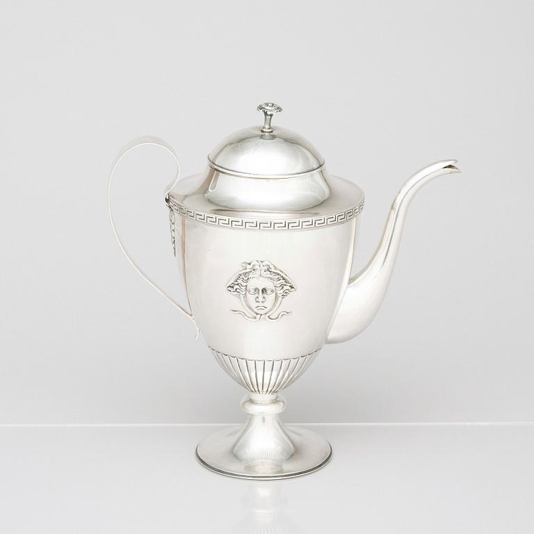 A Swedish Empire silver coffee-pot, mark of Adolf Zethelius, Stockholm 1811.