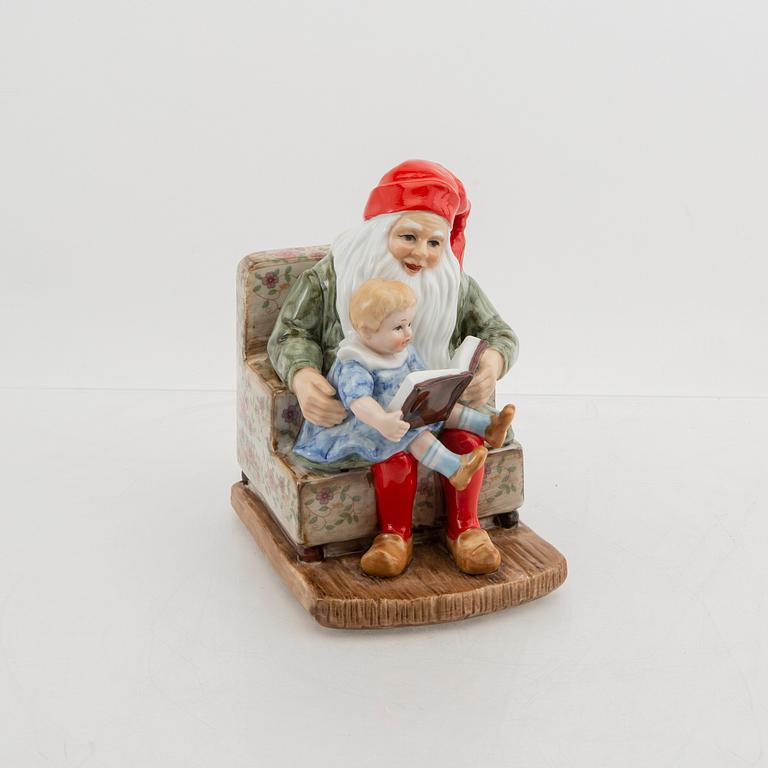 Jenny Nyström, after, a set of six porcelain gnome figurines from Kalmar läns museum, later part of the 20th century.