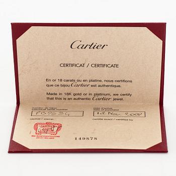 Cartier, sormus, "Love", 18K valkokultaa, briljanttihiottuja timantteja.