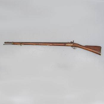 A 18th Century Swedish-British converted percussion gun.