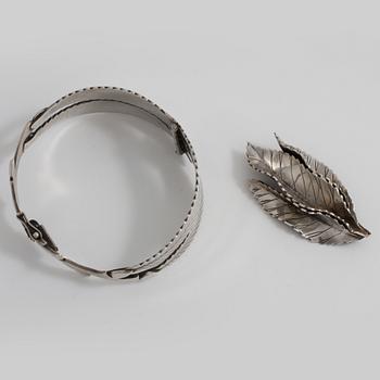 GERTRUD ENGEL, A Michelsen, Stockholm, 1953. a brooch and a bracelet.