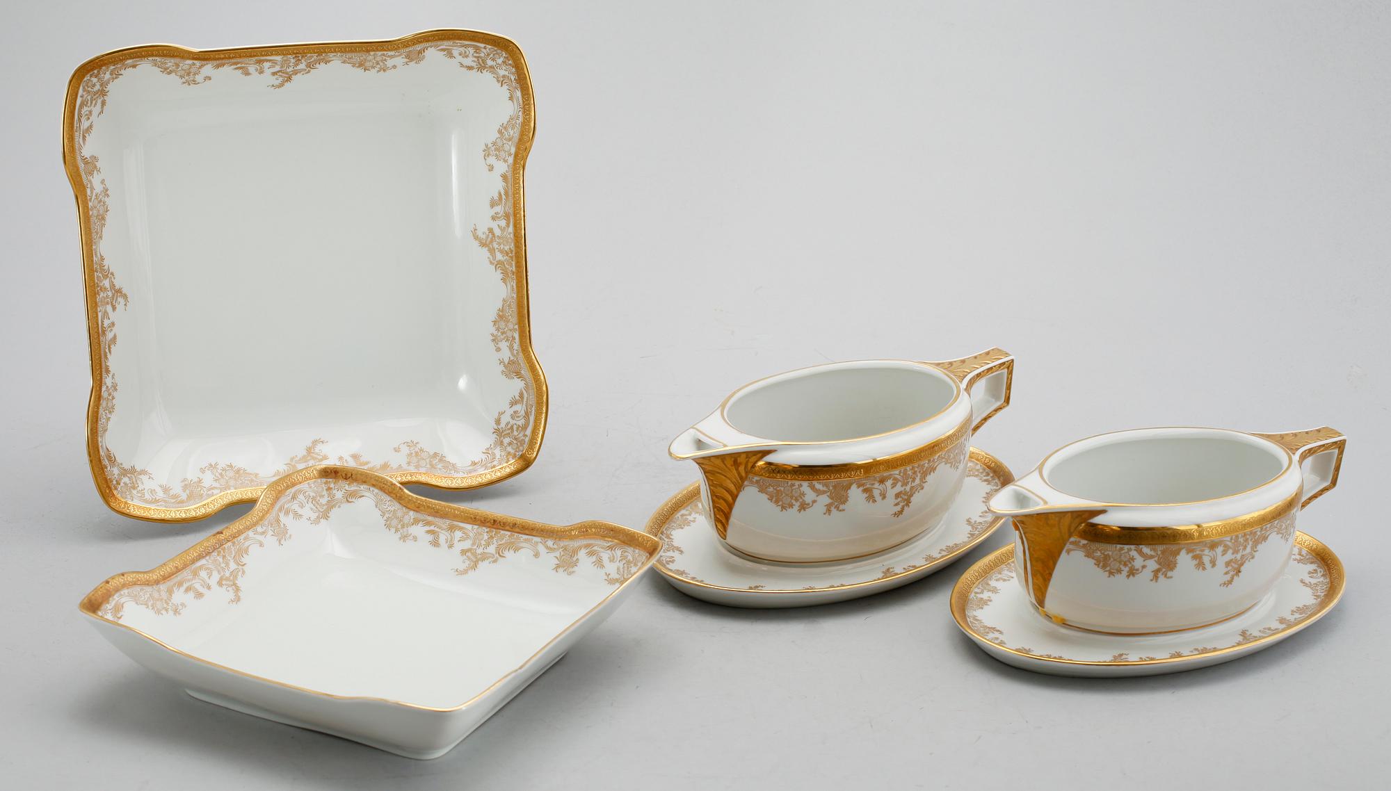 MATSERVIS, 83 del, porslin, Rosenthal, 1900-talets första hälft.