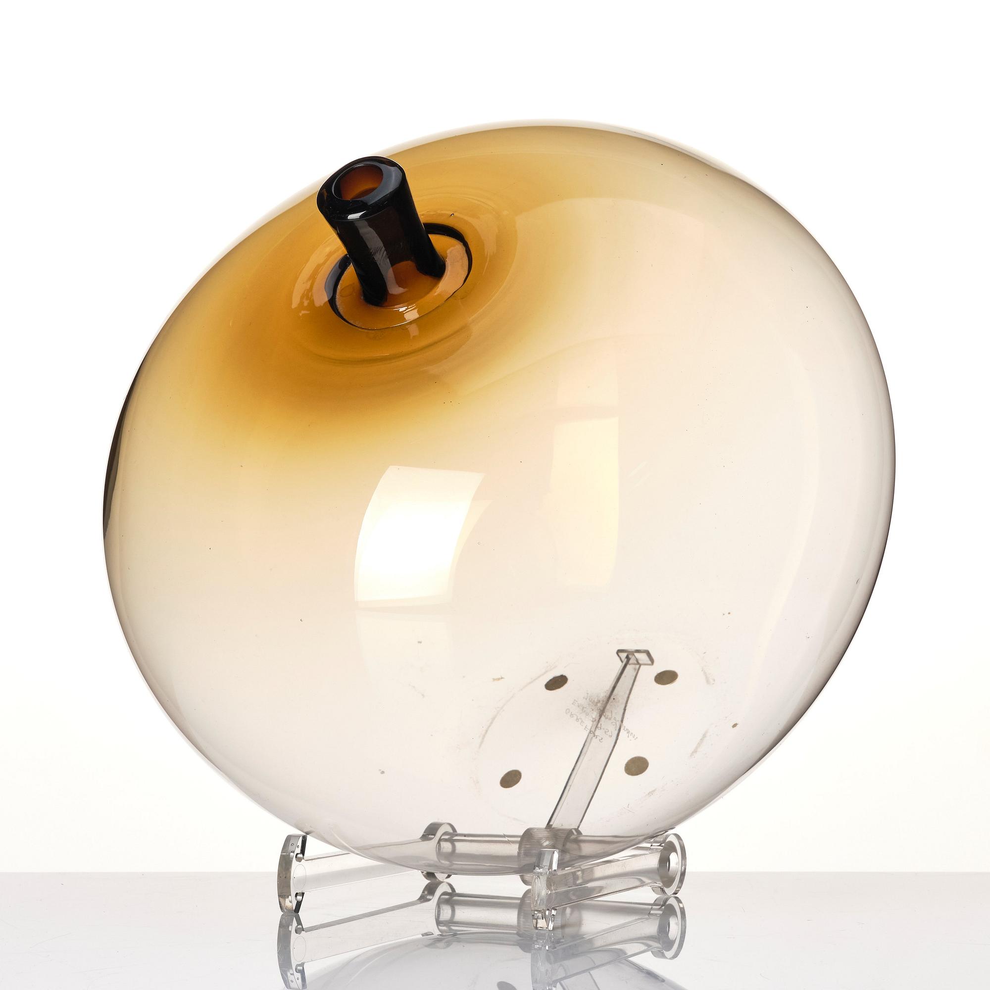 Ingeborg Lundin, a "Melon" glass vase, Orrefors, Sweden 1950s.