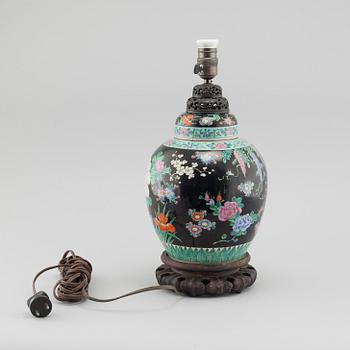 A Chinese porcelain table lamp, first half of the 20th century.