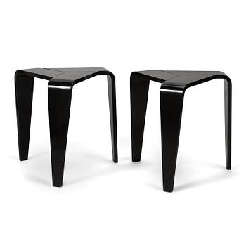 MARKE NISKALA-LUOSTARINEN, a pair of mid 20th century 'Tabouret' stools for Oy Stockmann Ab, Keravan puusepäntehdas.