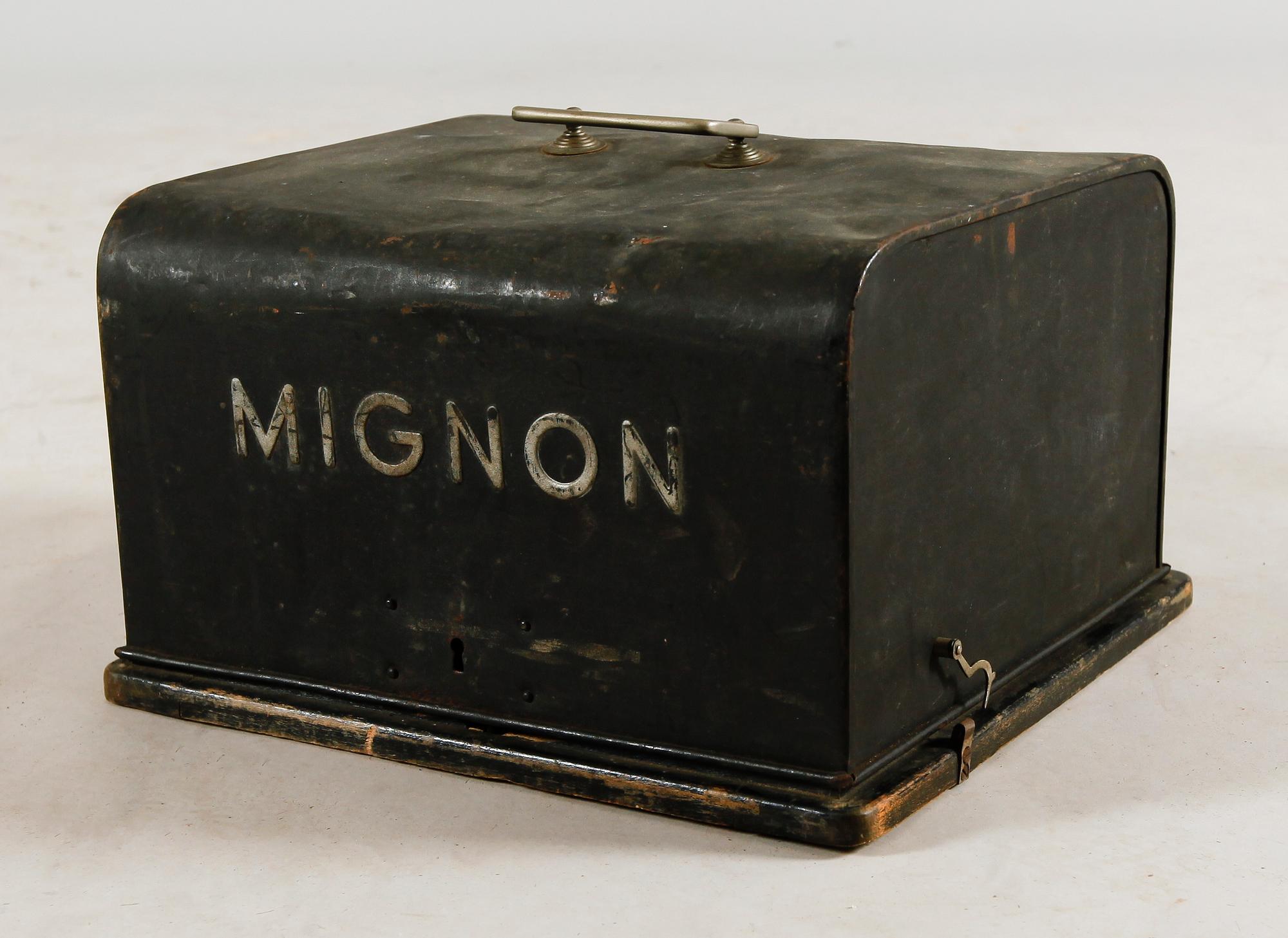 SKRIVMASKIN, Mignon, sekelskiftet 1900.
