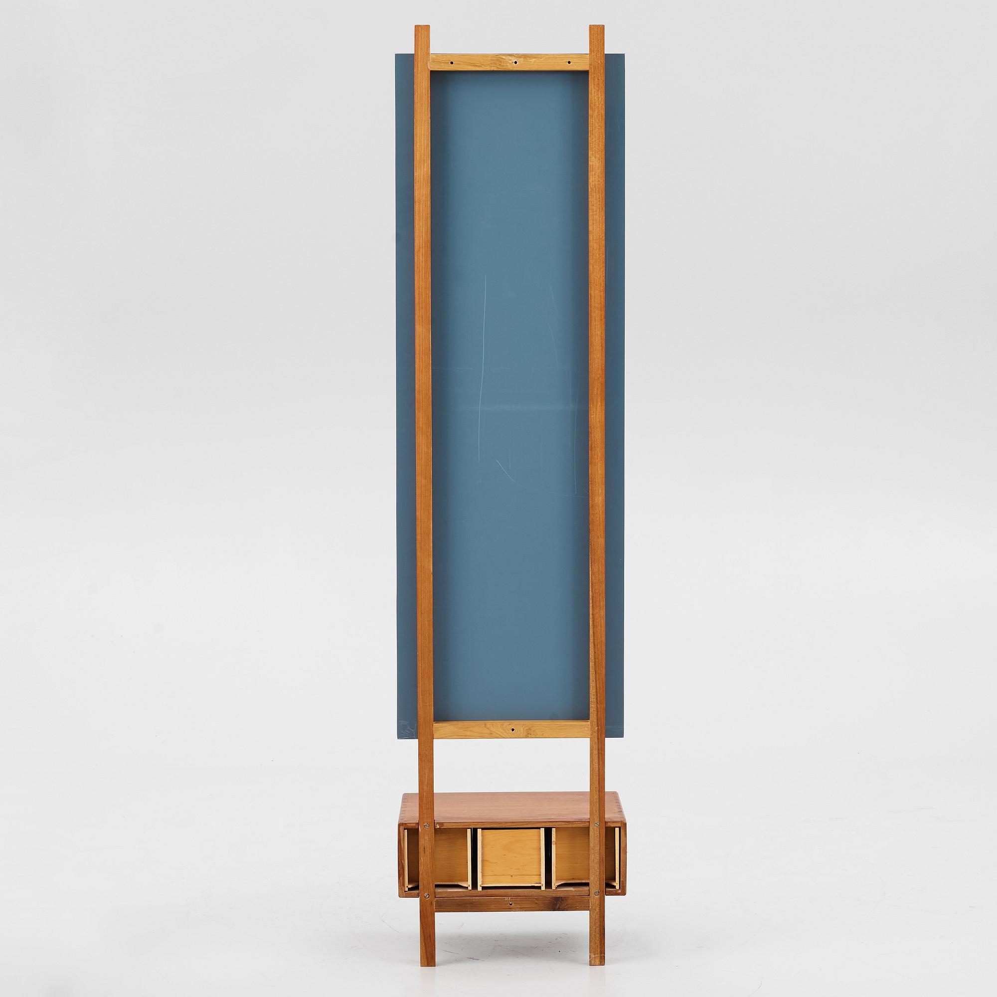 Uno & Östen Kristiansson,  hallmöbel/spegel med hylla, 1960/70-tal.